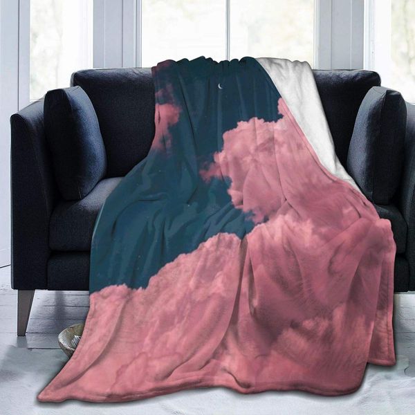 

pink dream sky window sofa throw blanket flannel super soft fleece beach picnic bedspread home decor all season for baby dog bed