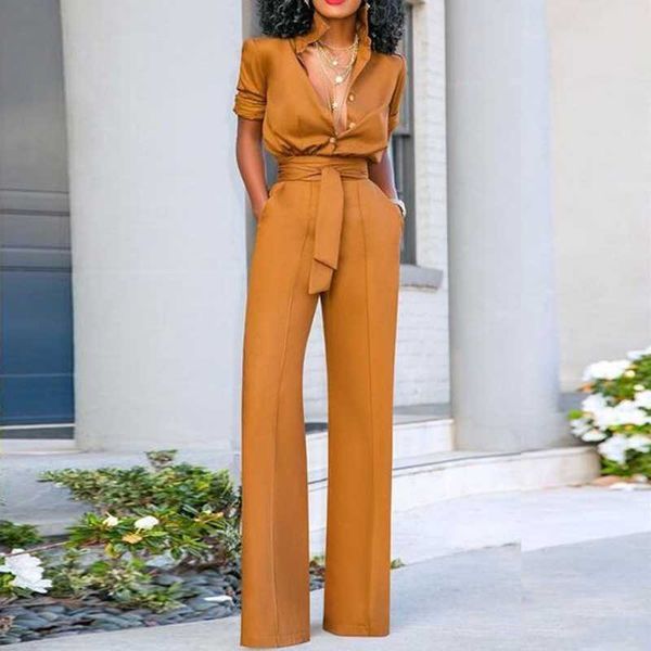 

2021 casual women's long sleeve jumpsuit, Black
