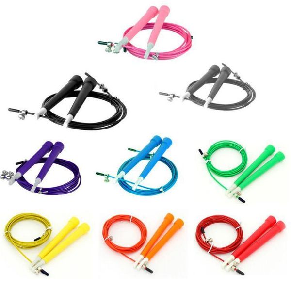 

100pcs adjustable crossfit ultra speed cable jump ropes steel wire children products party gift wholesale favor