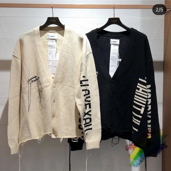 

cardigan sweater men woman 1 high-quality tassel knitted crewneck, White;black