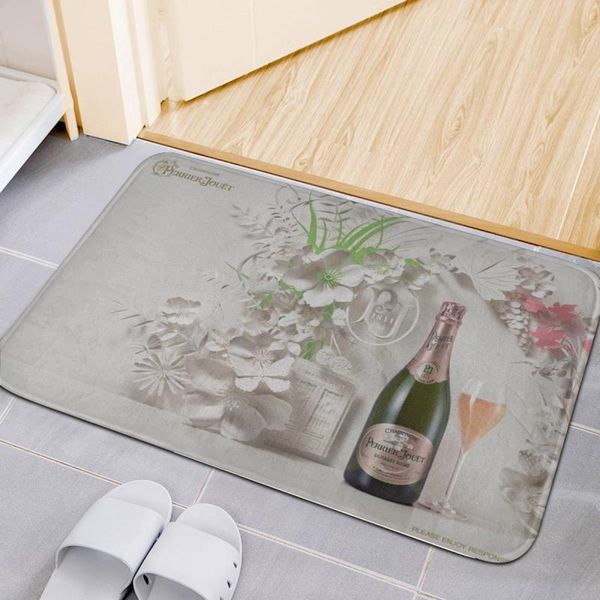 

perrierjouet champagne pattern floor mat, porch kitchen door manon-slip odorless and durableperdp03 carpets