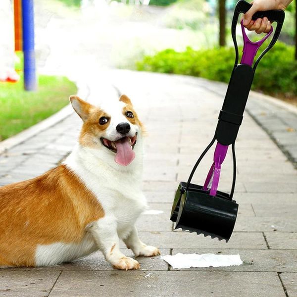 

dog travel & outdoors pet poop scoop shovel pick up animal waste pooper tools 3 handle picker cleaning scooper colors long s9a7