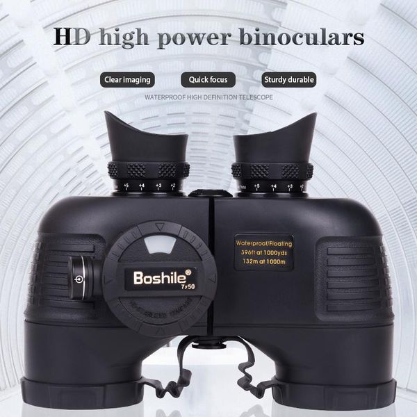 

telescope & binoculars military nautical 7x50 hd high power compass waterproof low light bight vision outdoor hunting