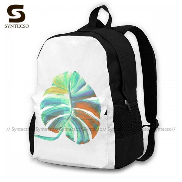 

leaf backpacks woman large leisure backpack polyester university bags