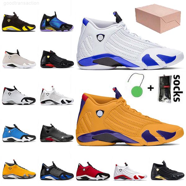 

new with box jumpman 14 14s mens trainers retro men basketball shoes graphite university gold hyper royal gym red desert sand black toe fash