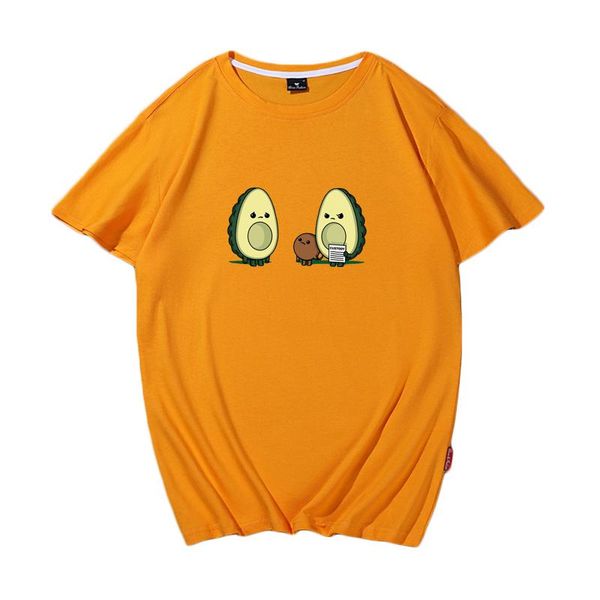 

women's t-shirt cute avocado vegan tshirts cotton women harajuku korean fashion funny cartoon ulzzang 90s t shirt tumblr summer tees, White