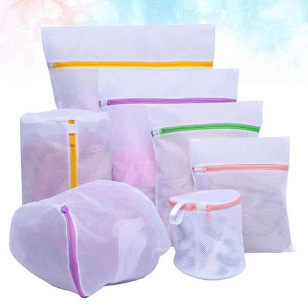 

laundry bags 7 pcs/1 set household zippered delicate panties washing underwear clothes storage pouch for home