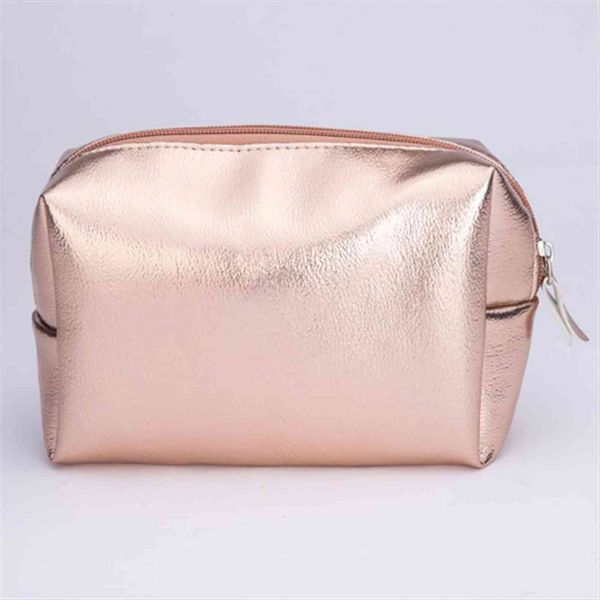 

fashion women cosmetic pink gold bag makeup make up handbag organizer storage case pouches toiletry wash beauty box