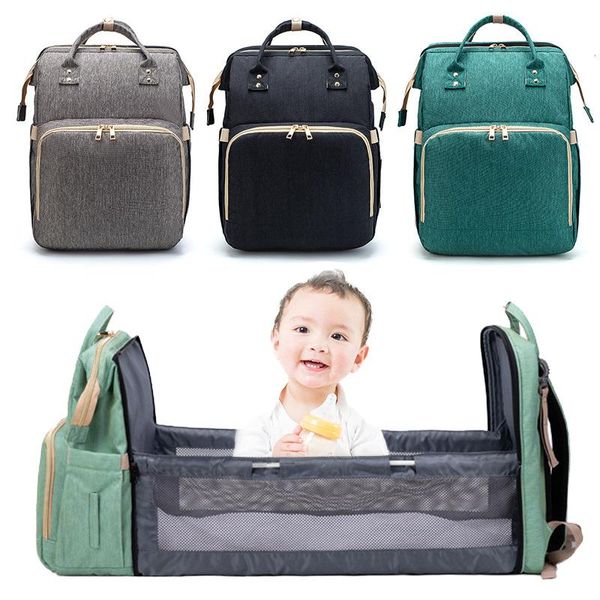 

diaper folding baby bed bags waterproof maternity backpack stroller nappy bag large capacity portable crib mummy kids