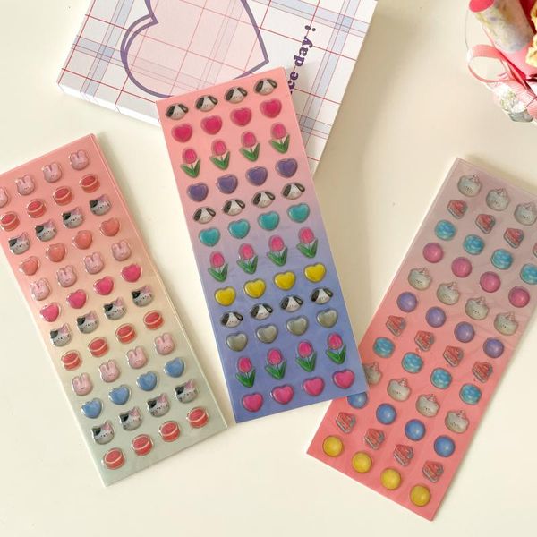 

gift wrap vintage tulip cat epoxy sticker diy scrapbooking bottom collage phone computer diary happy planner sealing decoration