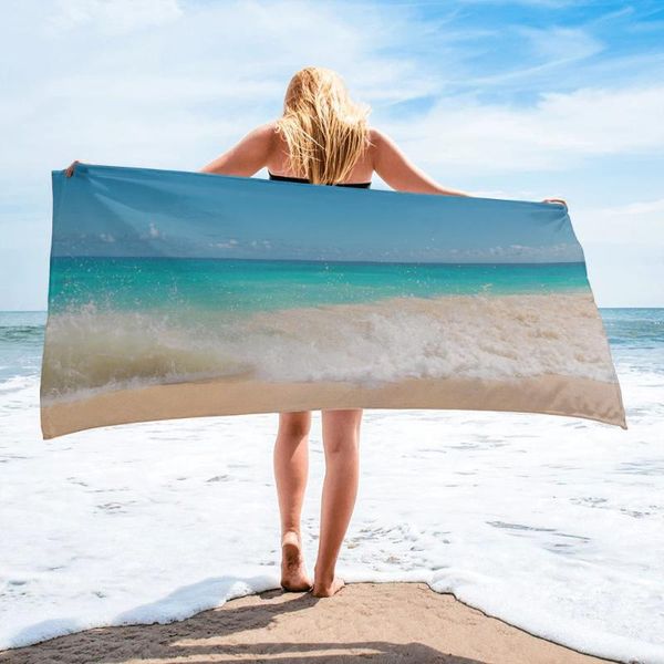 

towel sea beach waves bath microfiber towels quick-dry for adults yoga mat