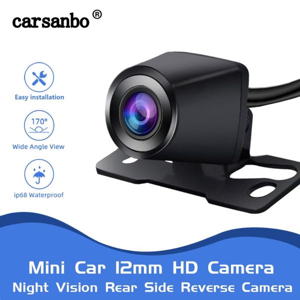 

car rear view cameras& parking sensors 2021 mini 12mm camera ip67 waterproof front side night vision backup reverse/customizable front-view