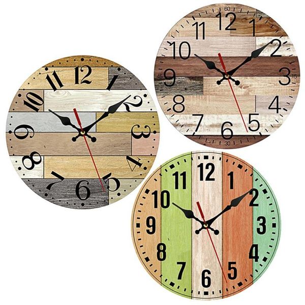 

wall clocks 2021 wood clock modern design big nordic vintage rustic retro home decoration art watch horloge