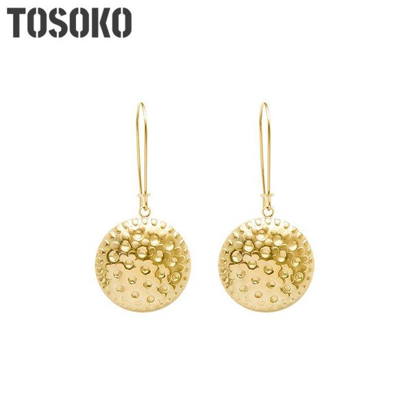 

dangle & chandelier tosoko stainless steel jewelry round punk earring pendant for women bsf269, Silver