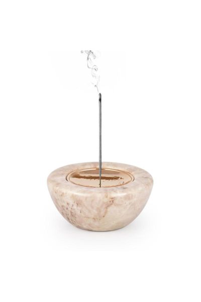 

fossile globe copper dish rose marble incense burners candles