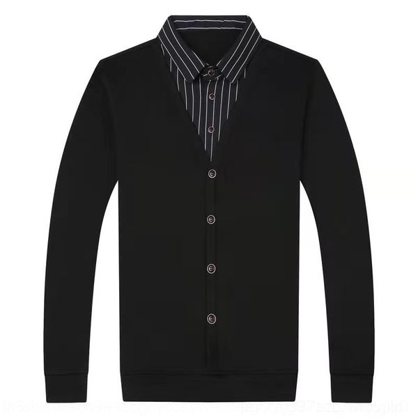 

7z1q collar fake two stripe men's -s) men's long sleeve slim bottomed - shirtt-shirt 6300 series, White;black