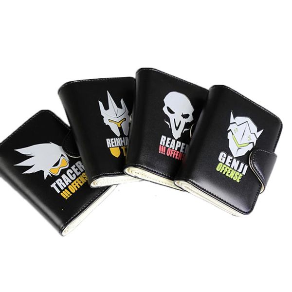 

wallets e-mell ow genji reaper tracer reinhardt card holder black short, Red;black