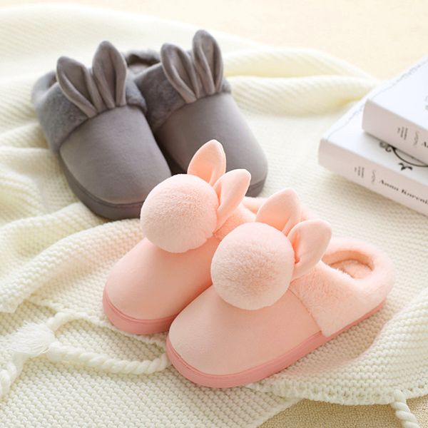 

women winter home slippers cartoon design warm flat shoes woman indoor floor slipper cartoon design slip on floor slides, Black