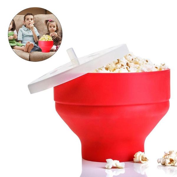 

bowls silicone collapsible microwave popcorn maker poppers bowl for home dly air with lid