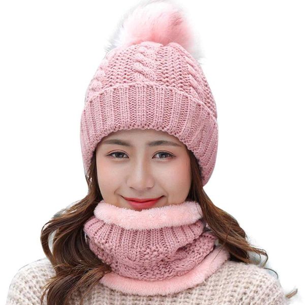 

hats, scarves & gloves sets women keep warm beanie home slouchy soft baggy knitting shopping ski cap hat scarf set faux fur fleece winter, Blue;gray