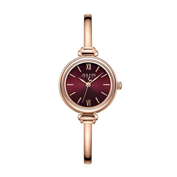 

wristwatches julius women's bangle watch japan mov't hours elegant rhinestones fashion clock stainless steel bracelet girl's, Slivery;brown