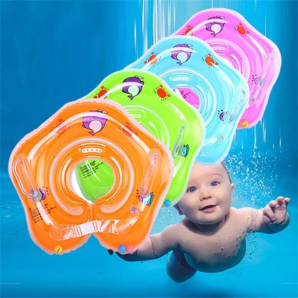 Nuoto Piscine per bambini Accessori Anello gonfiabile per bambini Collo per bambini Ruote gonfiabili per neonati Cerchio da bagno Galleggiante per collo di sicurezza DLH058