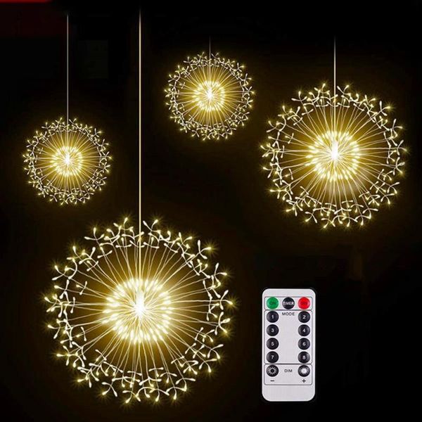 

hanging 320 led firework fairy string light remote outdoor home party decor strings