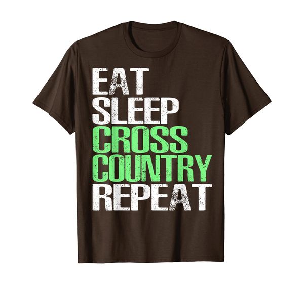 

eat sleep cross country repeat t-shirt cool sport gift shirt, White;black