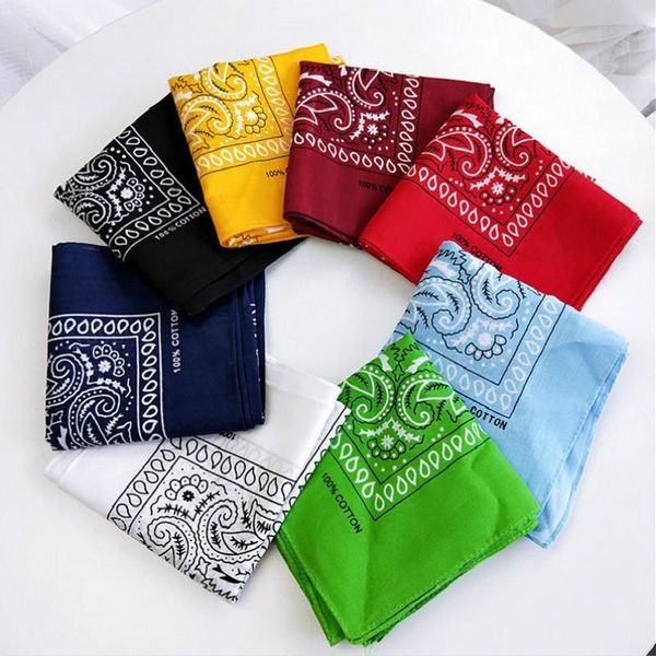 

scarves pure cotton square towel hand-made cashew flower paisley outdoor riding scarf hip-hop headscarf, Blue;gray
