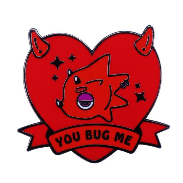 

pins, brooches you bug me flick game character horizons enamel metal badges lapel pin jackets jeans fashion jewelry accessories, Gray