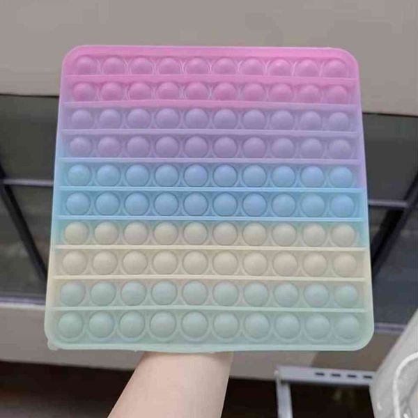 

heart square octagon circle round 20cm push pop bubble popper super big size tiktok fidget sensory toys changes colors in the sun light sens