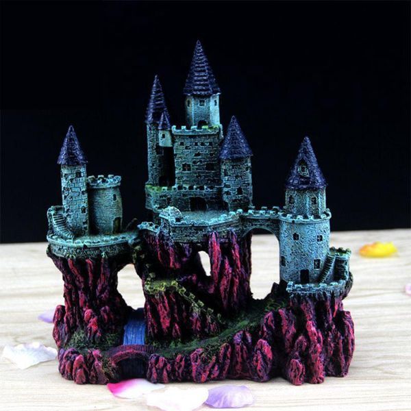 

decorations aquarium decoration resin castle fish tank driftwood cave hideouts house landscaping accessories
