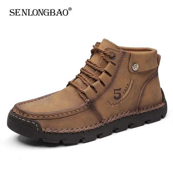 

men's ankle boots leather men boots soft comfortable men's motorcycle boots men's shoes zapatos de hombre 210619, Black