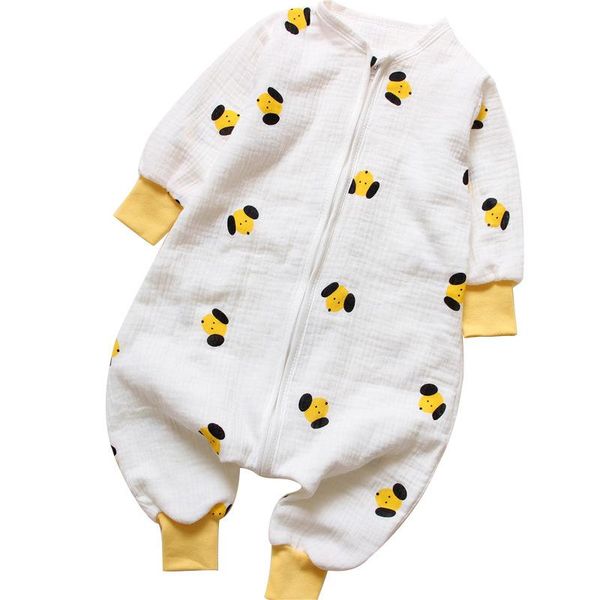 

baby jumpsuit one piece spring autumn summer children's kick proof quilt cotton gauze split legs sleeping bag bedding bags