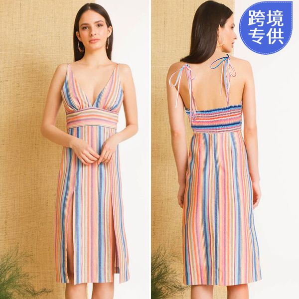 

charming dresses 2021 classic striped shoulder, Black;gray