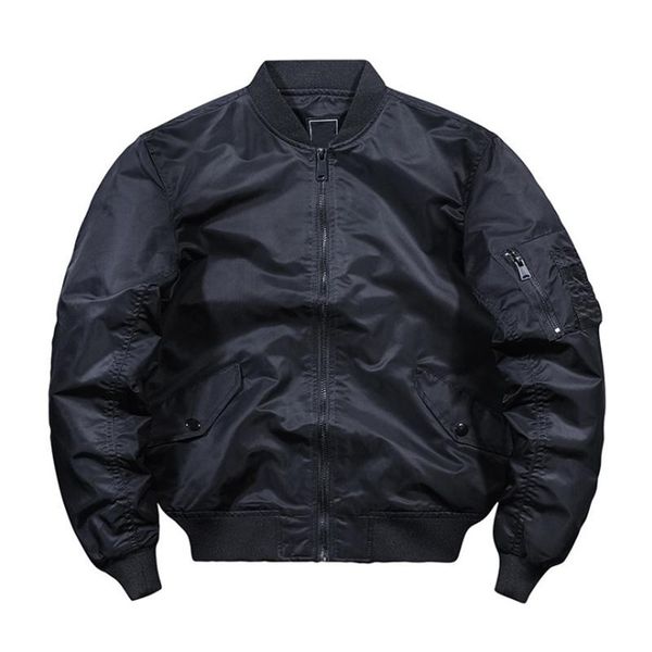 

men's jackets 2021 est pilot jacket men stand collar motorcycle military coat spring autumn casual male bomber 4xl, Black;brown