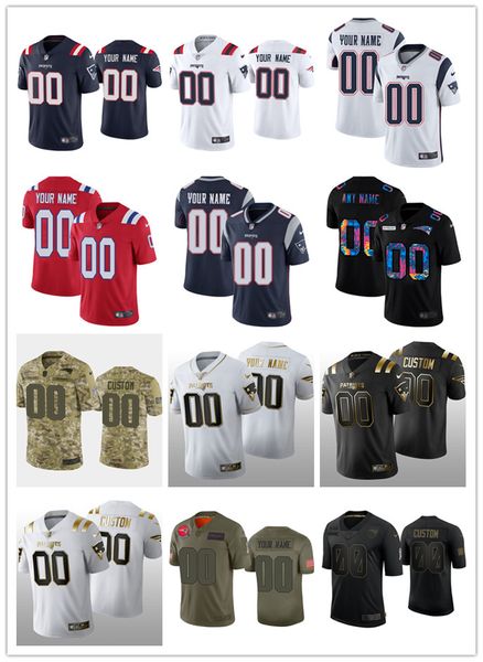 

customized jersey football new englandpatriotsmen women youth limited vapor untouchable alternate 100% embroidery s-6xl, Black;red
