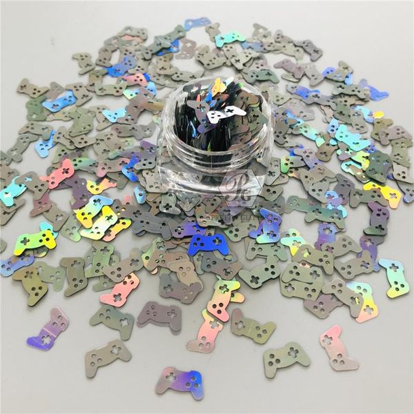 

nail glitter prettyg 10g gamepad shape holographic sequins for resin diy making art craft makeup decoration accessories, Silver;gold