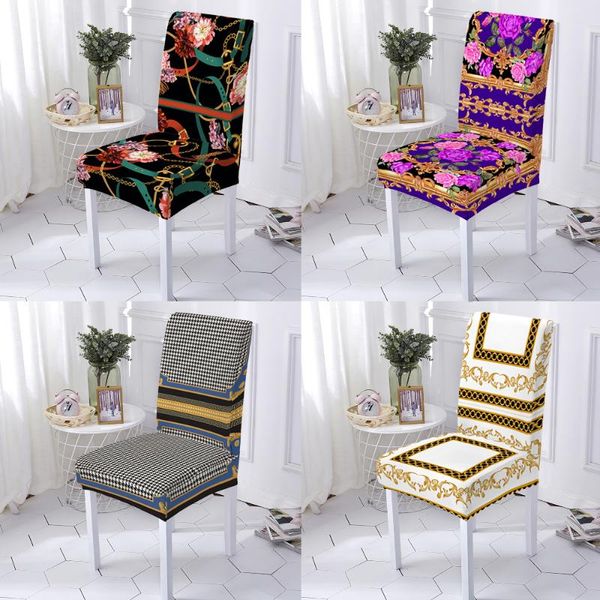 

chair covers european pattern lines northern p fabric cover elastic material chaise seat case removable 1/2/4/6pcs stretch dinner r