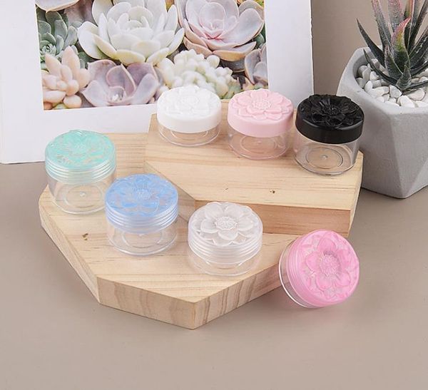 

storage bottles & jars 10g15g20g empty nail decorations pots flower lid cosmetic lotion containers face cream case colored lip sample b