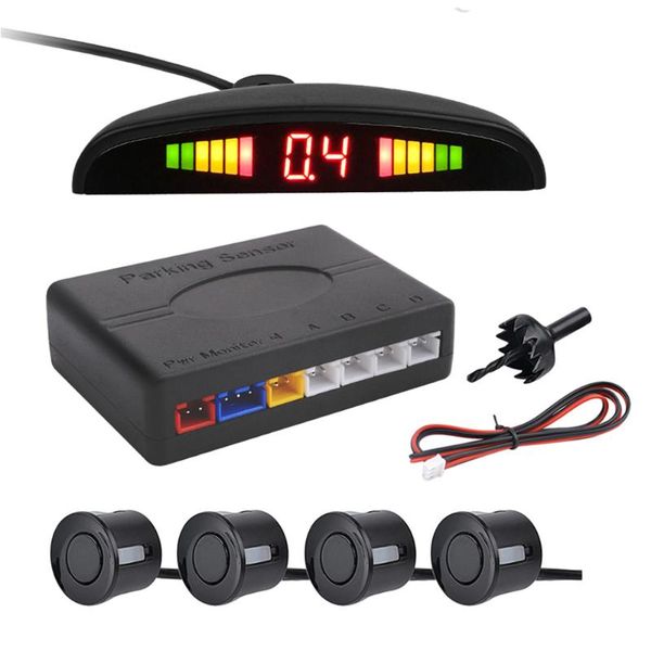 

car rear view cameras& parking sensors 1 set of buzzing 4 probe reversing radar monitor for auto