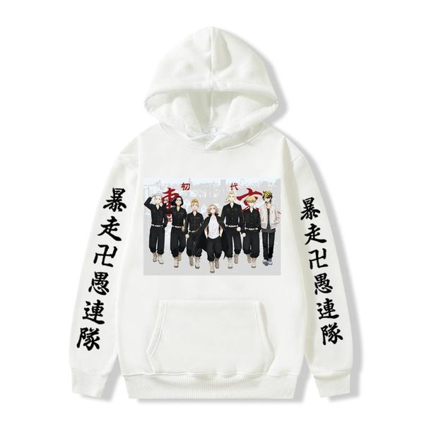 

men's hoodies & sweatshirts japanese anime tokyo revengers sudadera felpa moletom cosplay team walhalla manga loog sleeve, Black