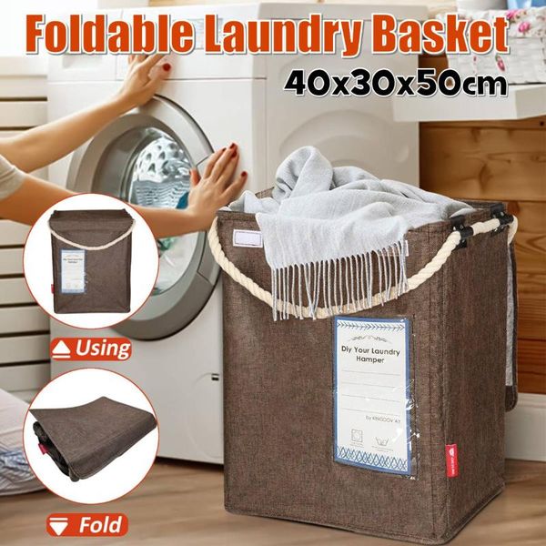 

large laundry basket with 2 handles collapsible clothes for bedroom storage waterproof foldable bin blankets toys & organization
