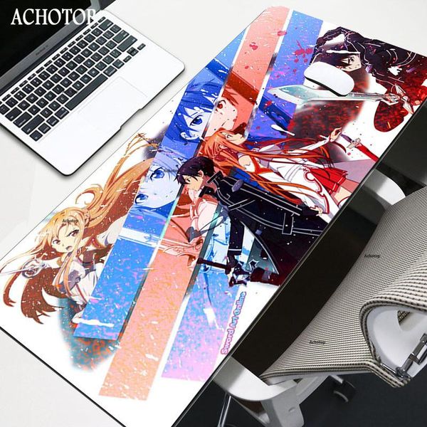 

mouse pads & wrist rests sword art online large 90x40cm pad mat gamer gaming mousepad keyboard compute anime desk cushion for tablet pc note