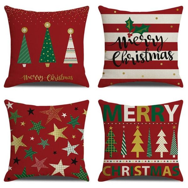 

cushion/decorative pillow 45 x 45cm cases cushion covers merry christmas day square santa claus home decorative sofa throw pillows