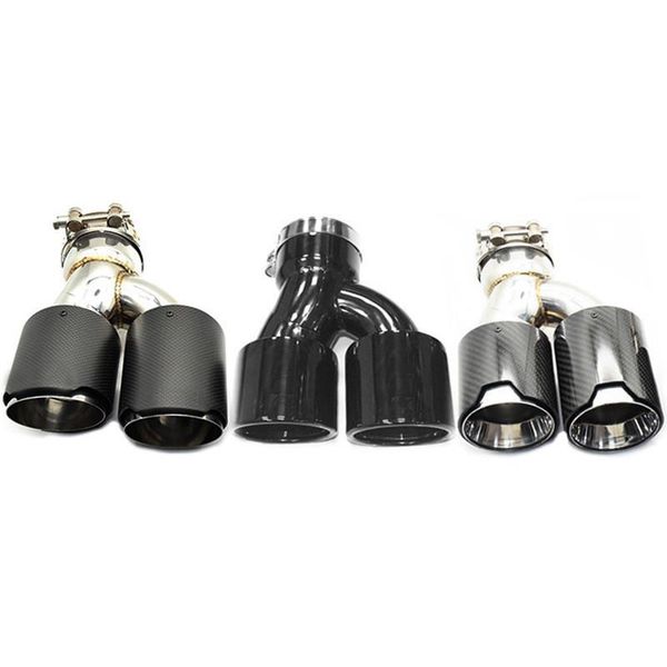 

motorcycle exhaust system 1 pair stainless steel tip for b-mw g30 g38 525i 520i 528i 530i 2021-2021 carbon fiber car parts rear muffler pipe