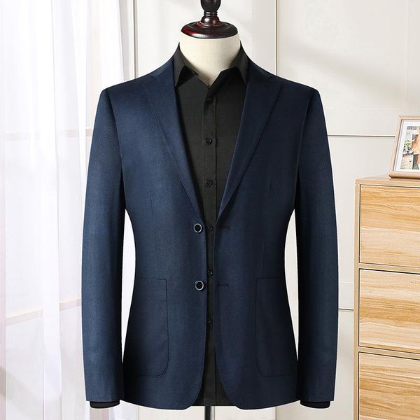 

men's business suit youth solid color double buckle casual blazer suits & blazers, White;black