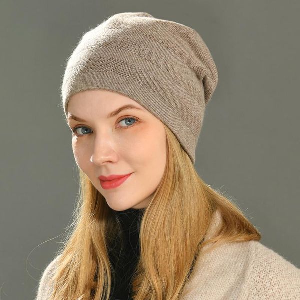 

beanies women winter knitted hats skullies cap solid color casual warm bonnet hat