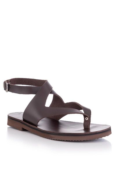 

sandals handmade genuine leather brown women 's sandals-basement, Black