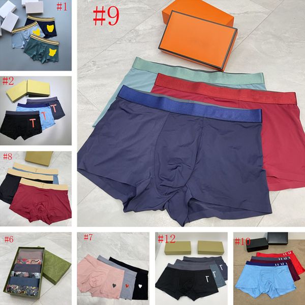 

mens designers boxers brands underpants classic mens boxer casual shorts underwear breathable with gifts box, Black;white